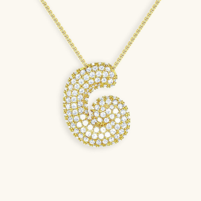 BUBBLE | Initiaal Diamant Ketting