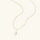 KOS | Gouden Paperclip Ketting met Parel