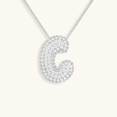 BUBBLE | Initiaal Diamant Ketting