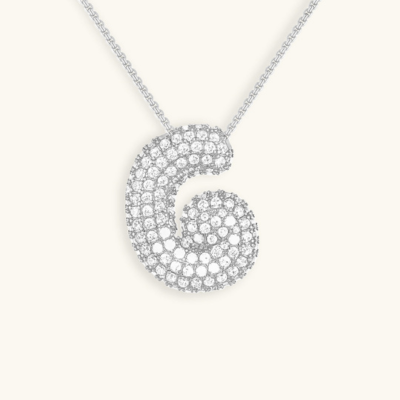 BUBBLE | Initiaal Diamant Ketting