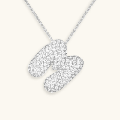 BUBBLE | Initiaal Diamant Ketting