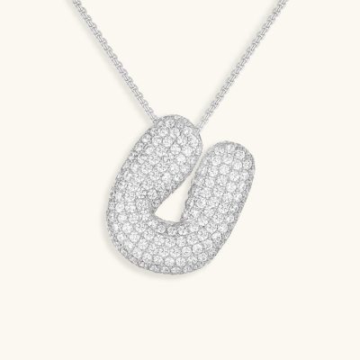 BUBBLE | Initiaal Diamant Ketting